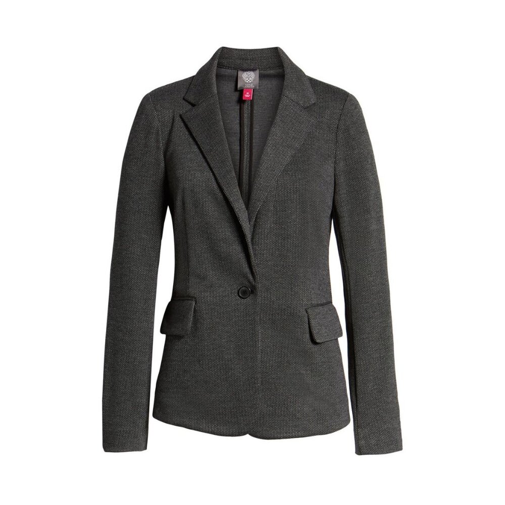 NWOT Vince Camuto Womens Size Medium Herringbone One-Button Blazer Jacket NEW